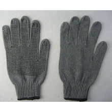 7g Black String Knit PVC Single Dotted Glove-2445